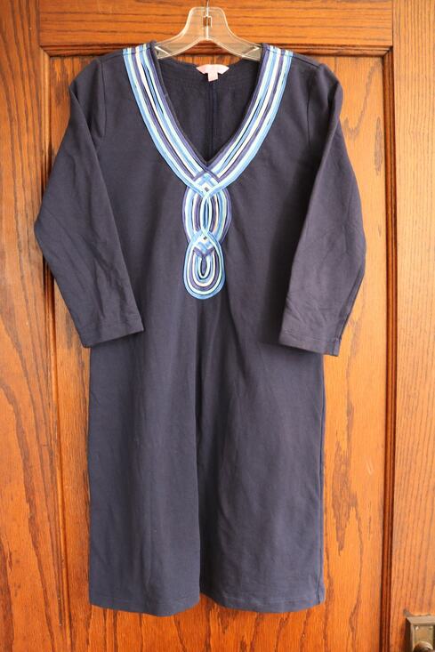 Lilly Pulitzer Dresses & Skirts - LILLY PULITZER Dress Women Small Navy String Accent Pullover Quarter Sleeve